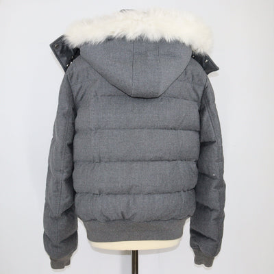 Grey Fur Hooded Jacket Clothings Dior 