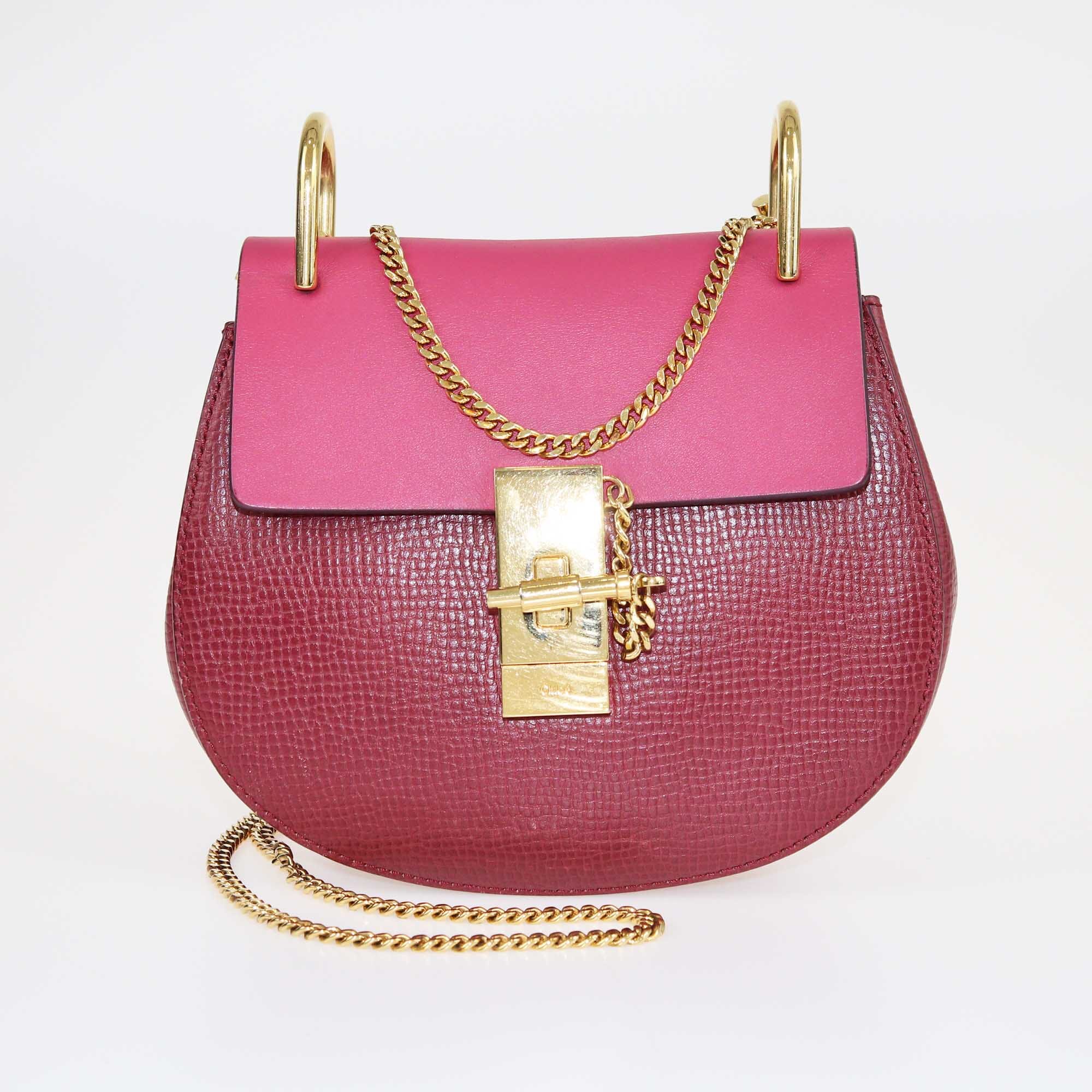 Chloe Plum Purple/Pink Small Drew Shoulder Bag Bags Chloe 