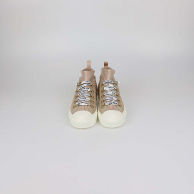Christian Dior Beige Cannage Knit Fabric Walk'N'Dior High Top Sneakers