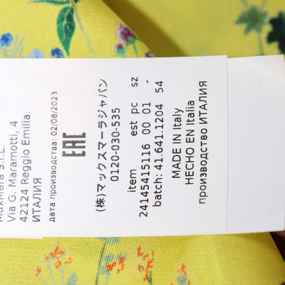 Max Mara Purple/Yellow Silk Floral Print Scarf