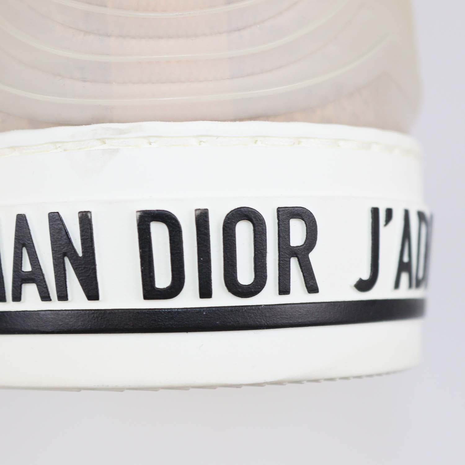 Christian Dior Beige Cannage Knit Fabric Walk'N'Dior High Top Sneakers