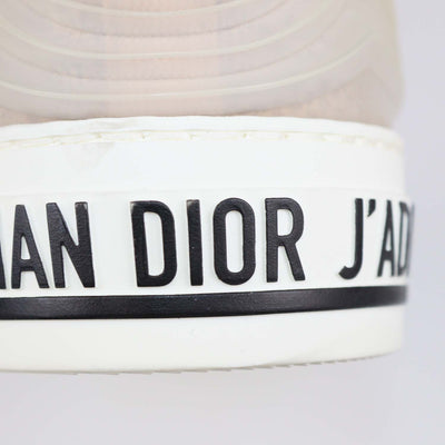 Christian Dior Beige Cannage Knit Fabric Walk'N'Dior High Top Sneakers