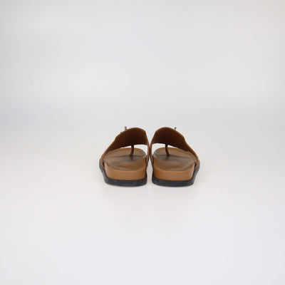 Hermes Gold Leather Empire Sandals