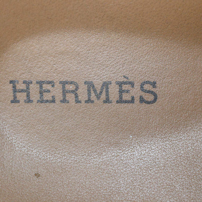 Hermes Gold Leather Empire Sandals
