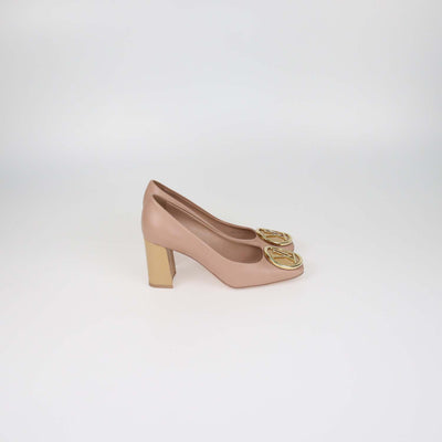 Louis Vuitton Nude,Caramel Leather Madeleine Pumps