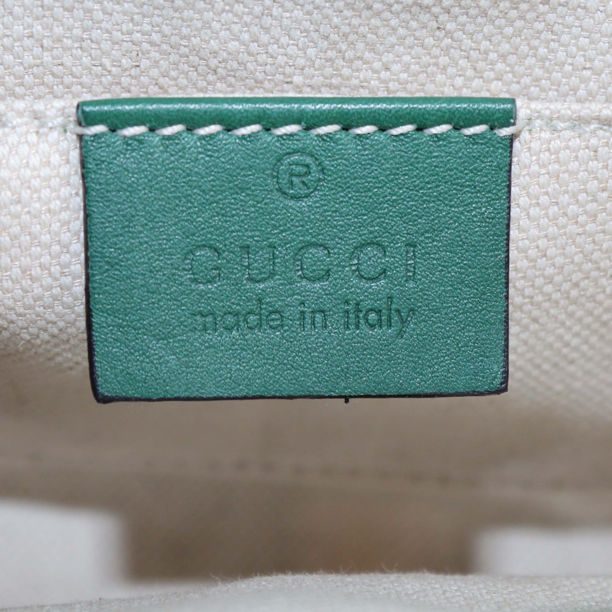 Gucci Green Guccissima Leather Mini Emily Chain Shoulder Bag