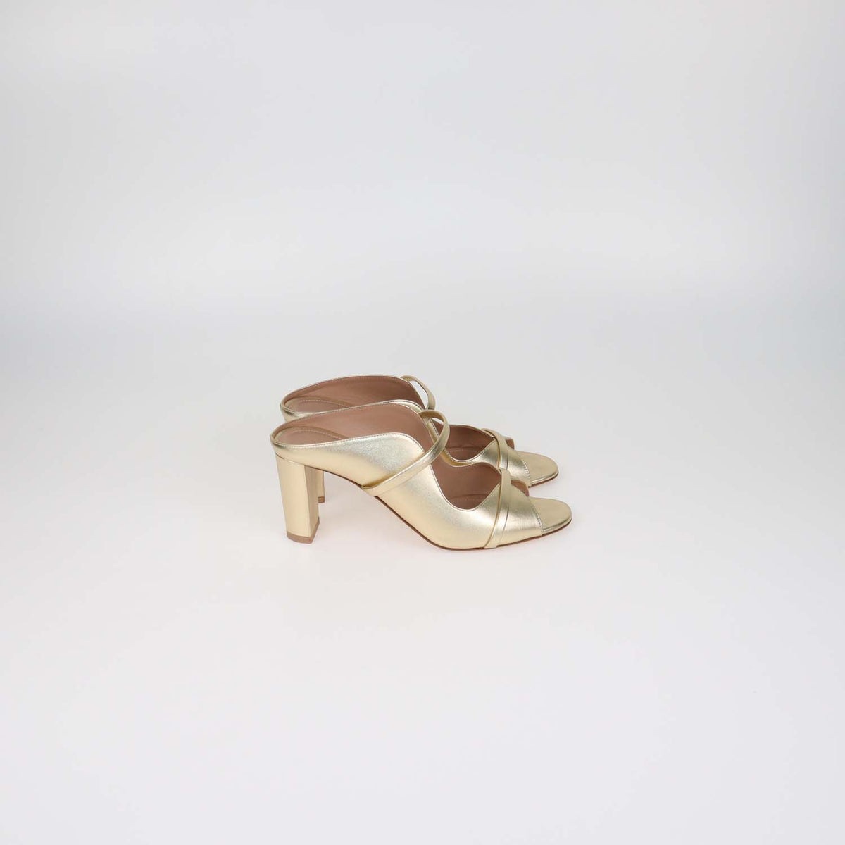 Malone Souliers Gold Metallic Leather Norah Mules