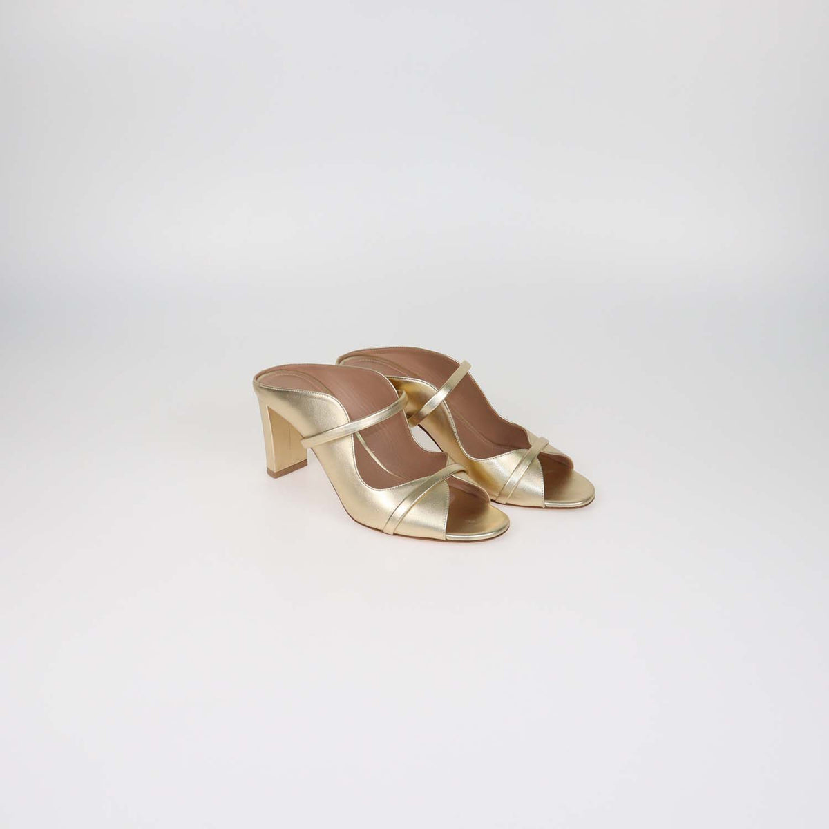 Malone Souliers Gold Metallic Leather Norah Mules