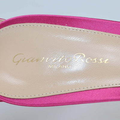 Gianvito Rossi Fuchsia Rhinestone Suede Montecarlo Ankle Strap