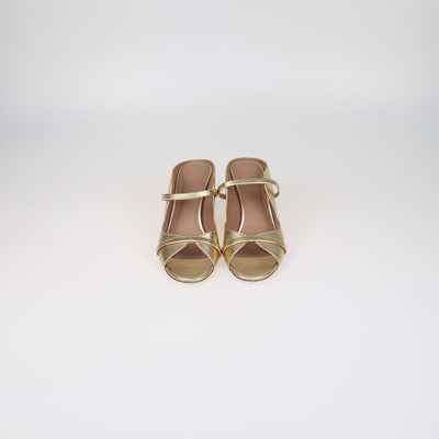 Malone Souliers Gold Metallic Leather Norah Mules