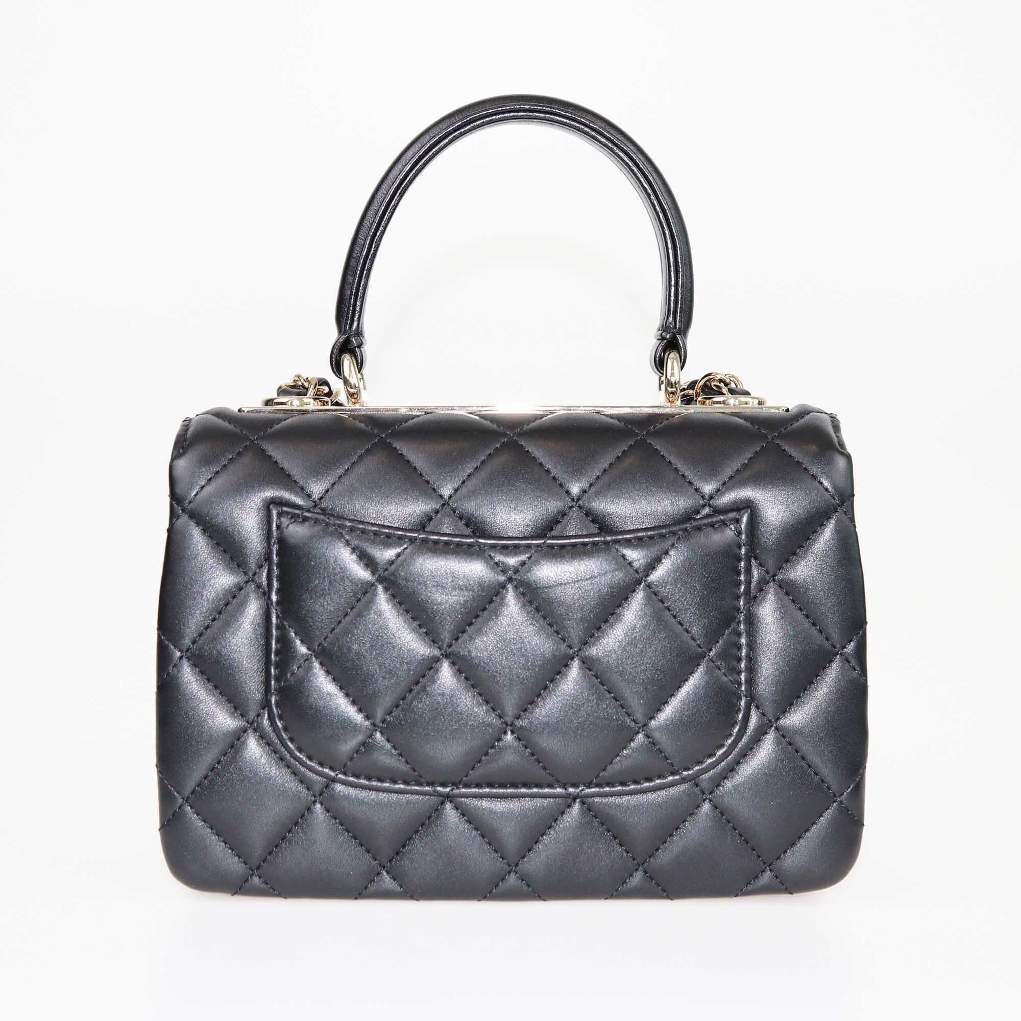 Chanel Black Quilted Mini Trendy CC Top Handle Bag Bags Chanel 