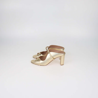 Malone Souliers Gold Metallic Leather Norah Mules