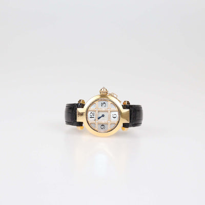 Cartier 18K Rose Gold & Diamond Silver Dial Pasha de Cartier Watch