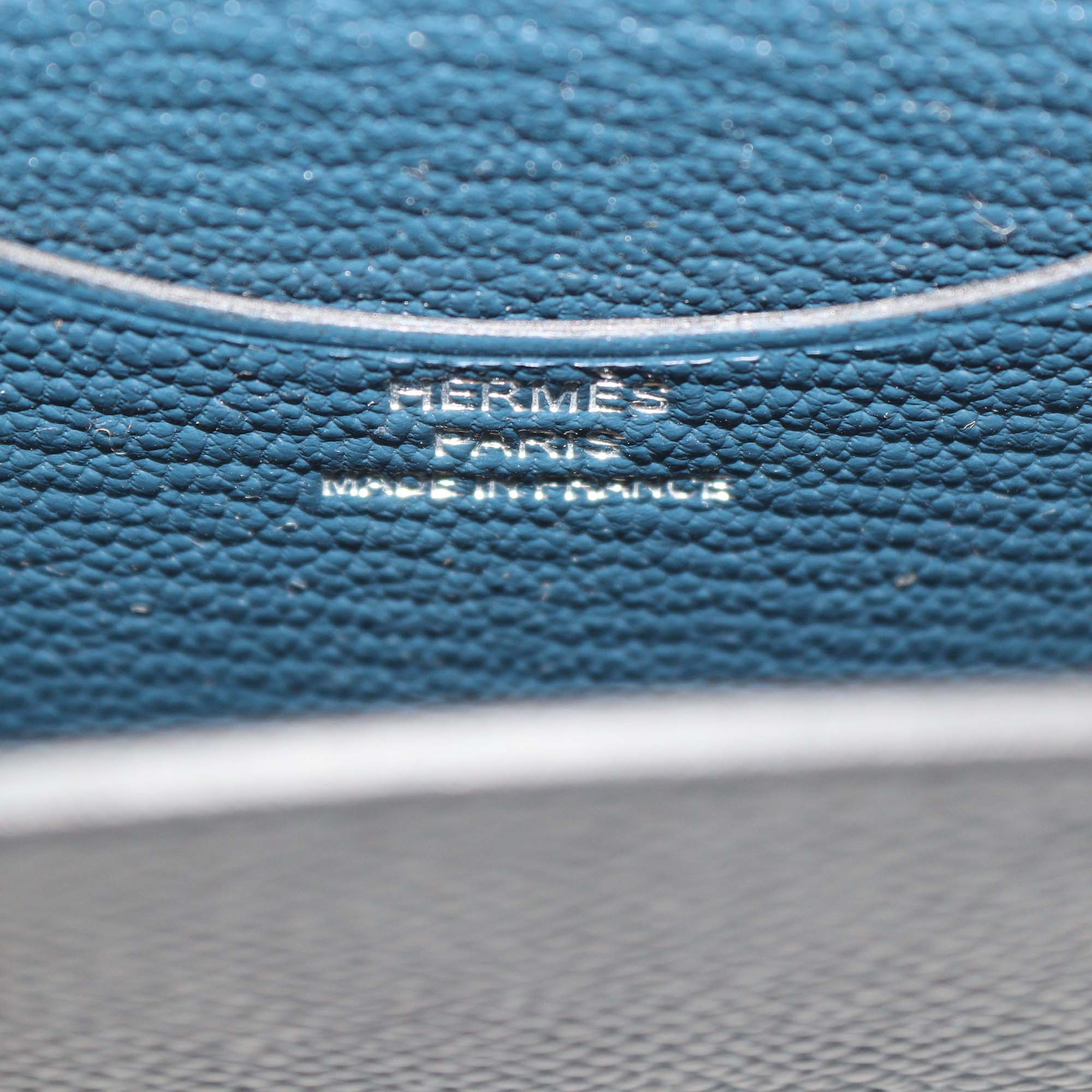 Hermes Bleu de Prusse Epsom Leather Hac a Box Phone Case