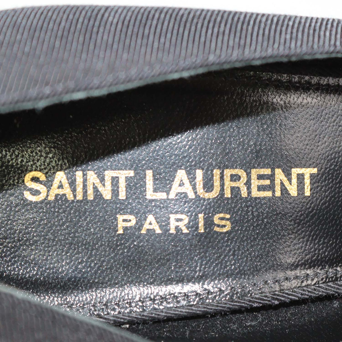 Saint Laurent Black Fabric Chain Embellished Pointed Toe Pumps