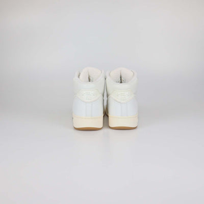 Saint Laurent White Leather and Fabric SL 80 High Top Sneakers