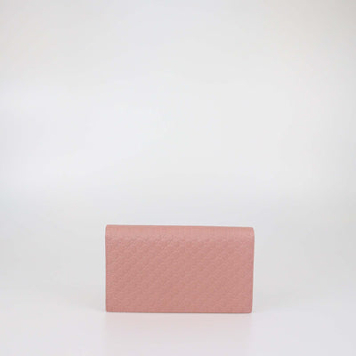 Gucci Old Rose Microguccissima Leather Wallet Crossbody Bag