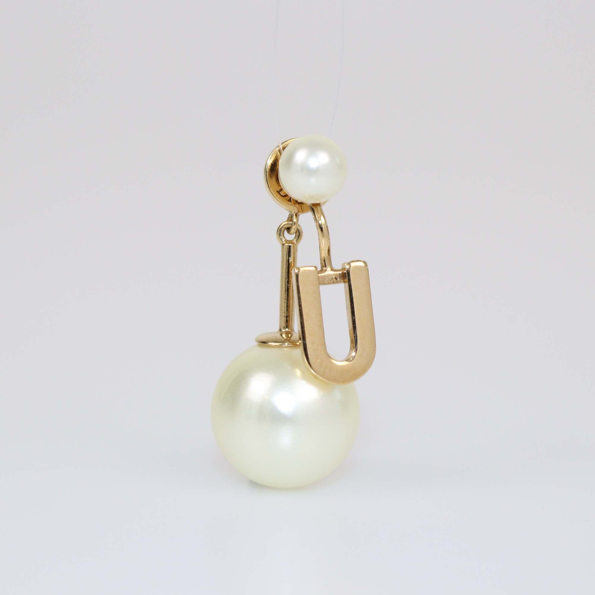 Christian Dior My ABC Faux Pearl Gold Tone Single Earring Womens Christian Dior 