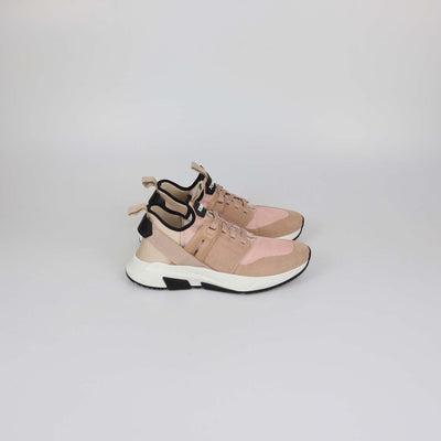 Tom Ford Pink Mesh and Suede Jago Sneakers