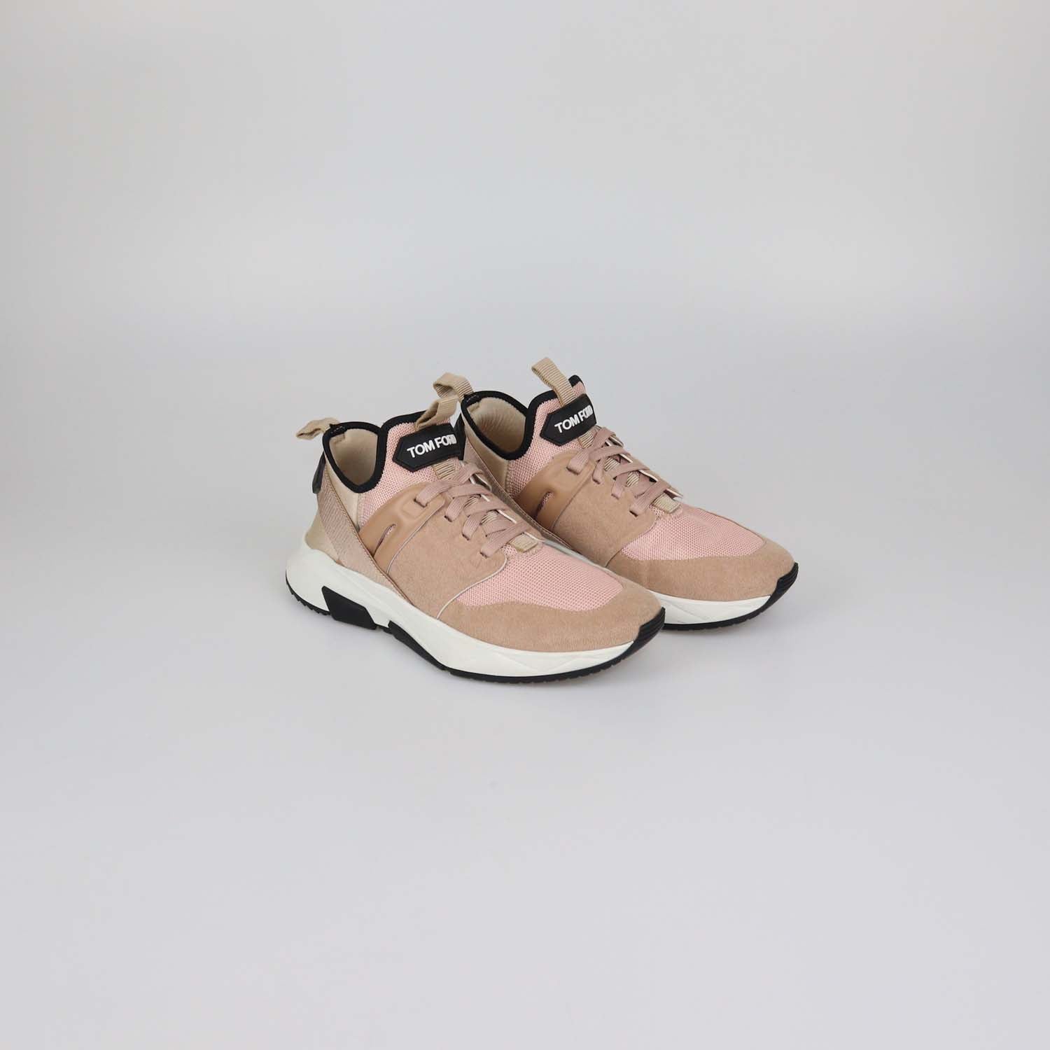 Tom Ford Pink Mesh and Suede Jago Sneakers