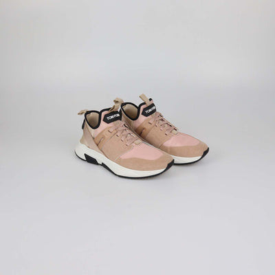 Tom Ford Pink Mesh and Suede Jago Sneakers