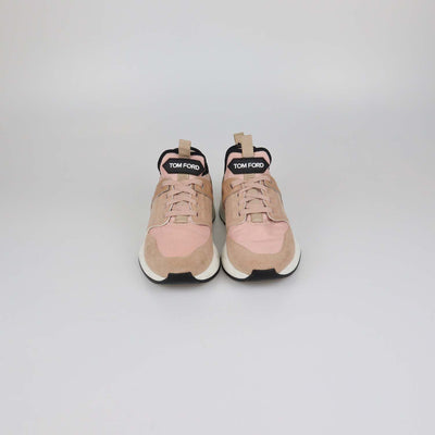 Tom Ford Pink Mesh and Suede Jago Sneakers