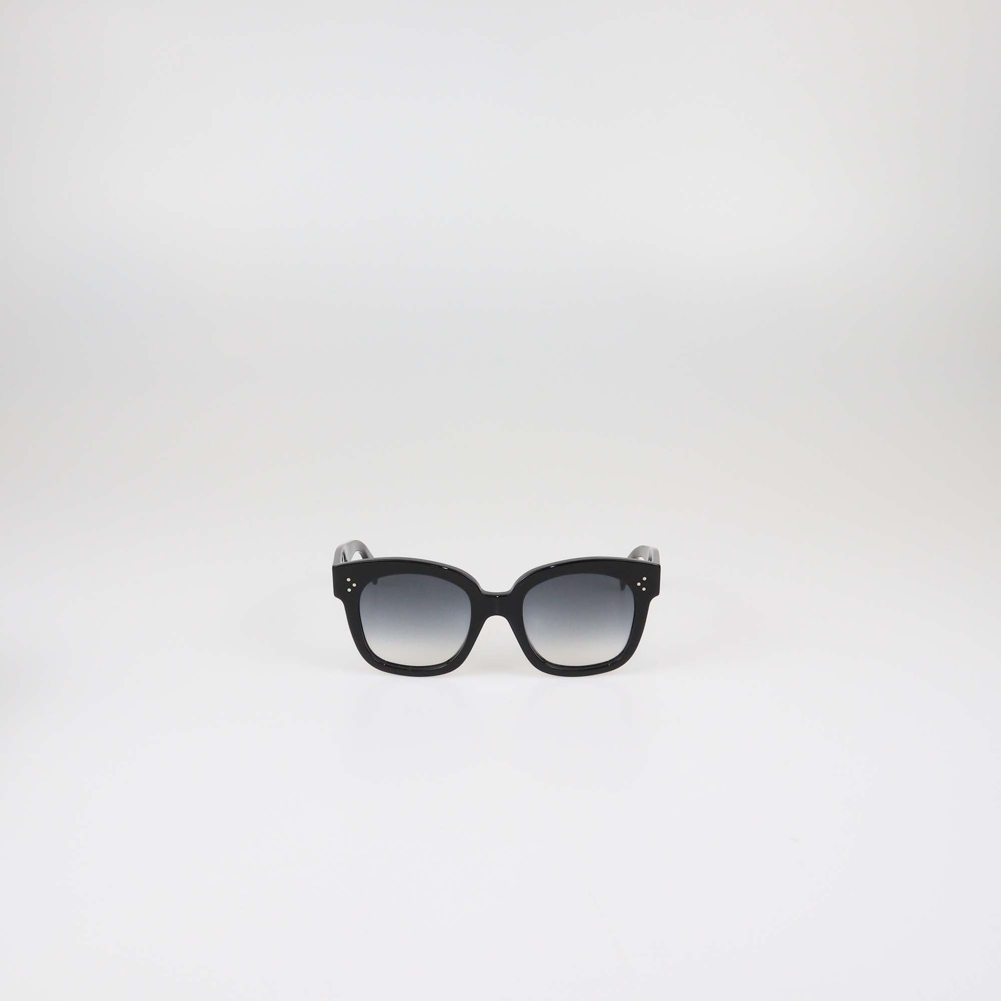 Celine Black Polarized Square Sunglasses