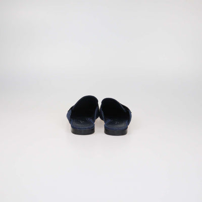 Louis Vuitton Dark Blue Denim LV Mare Open Back Mules