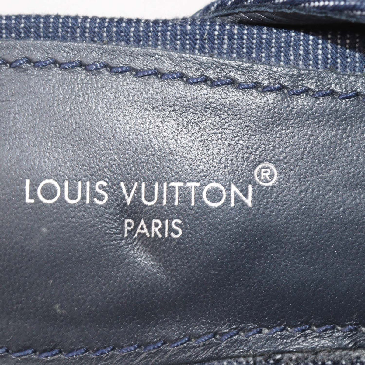 Louis Vuitton Dark Blue Denim LV Mare Open Back Mules