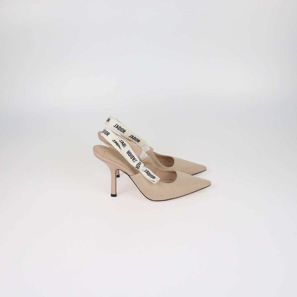 Christian Dior Nude Technical Fabric J'Adior Slingback Pumps