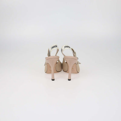 Christian Dior Nude Technical Fabric J'Adior Slingback Pumps