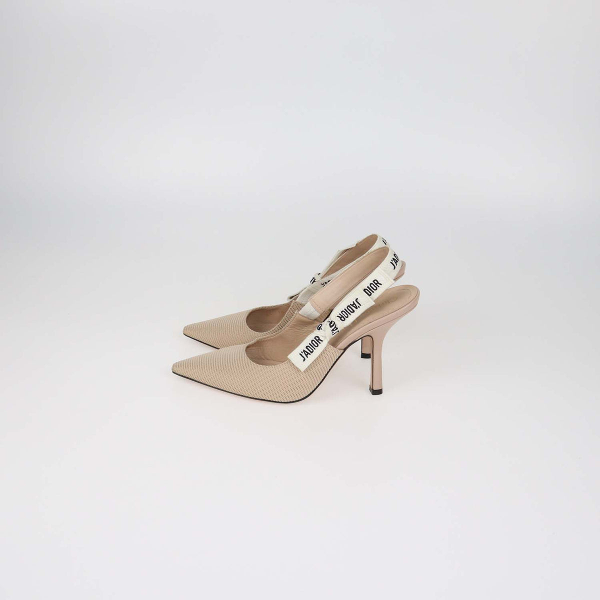 Christian Dior Nude Technical Fabric J'Adior Slingback Pumps