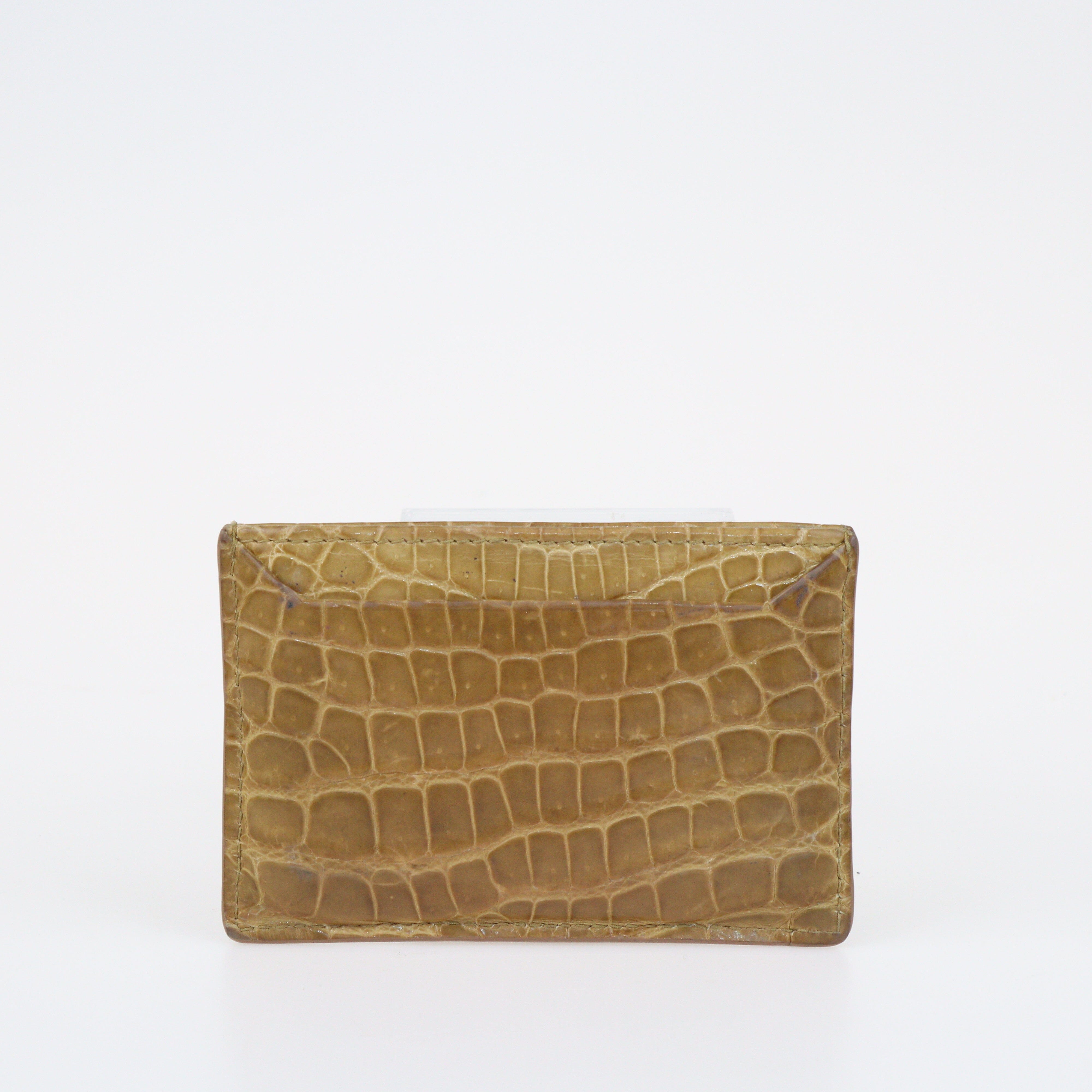 Sabbia Crocodile Card Holder Accessories Prada 