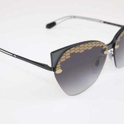 Bvlgari Black/Gold Gradient Irregular Cat Eye Sunglasses