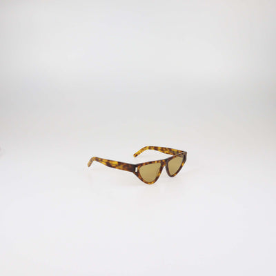 Saint Laurent Brown Tortoise Acetate Cat Eye Sunglasses