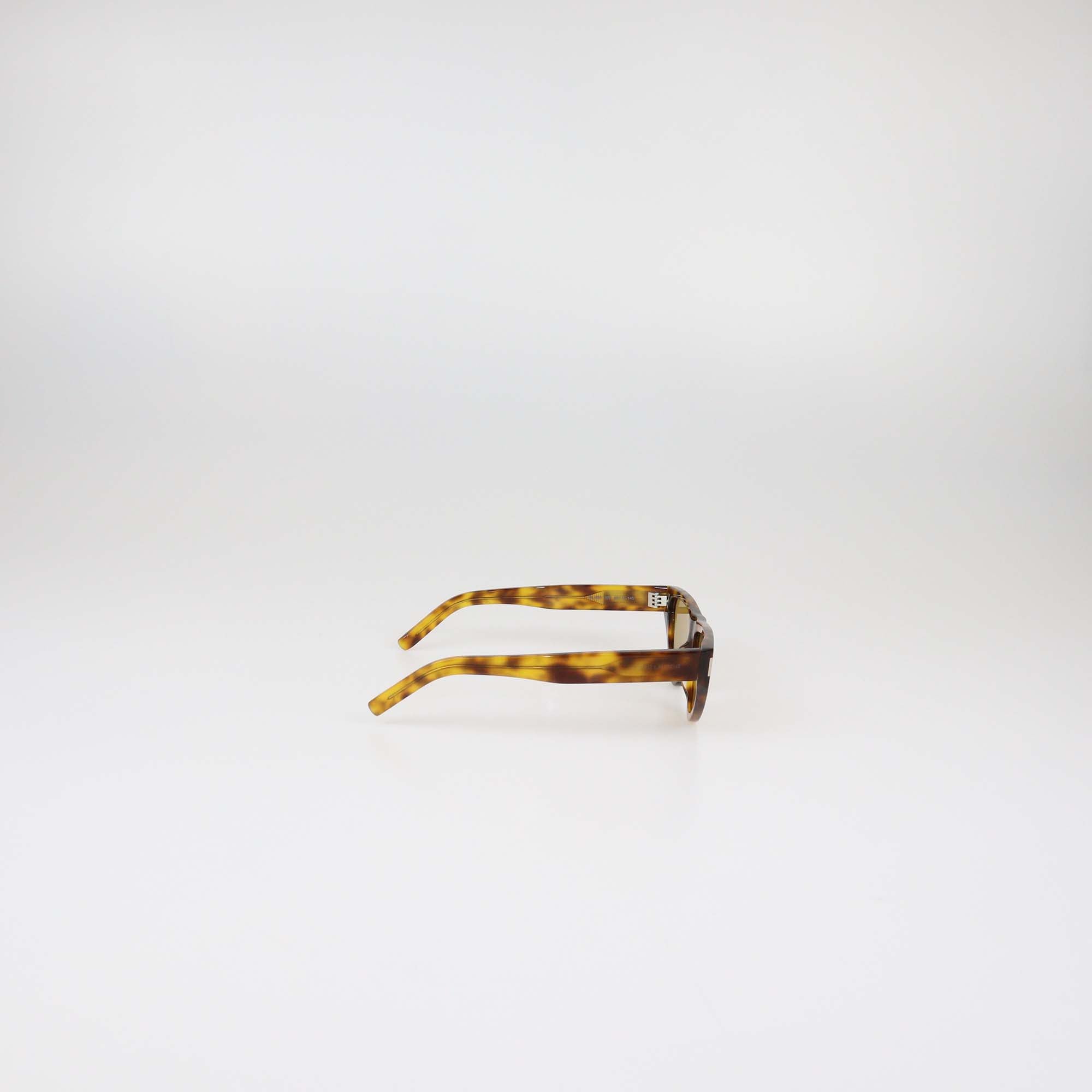 Saint Laurent Brown Tortoise Acetate Cat Eye Sunglasses