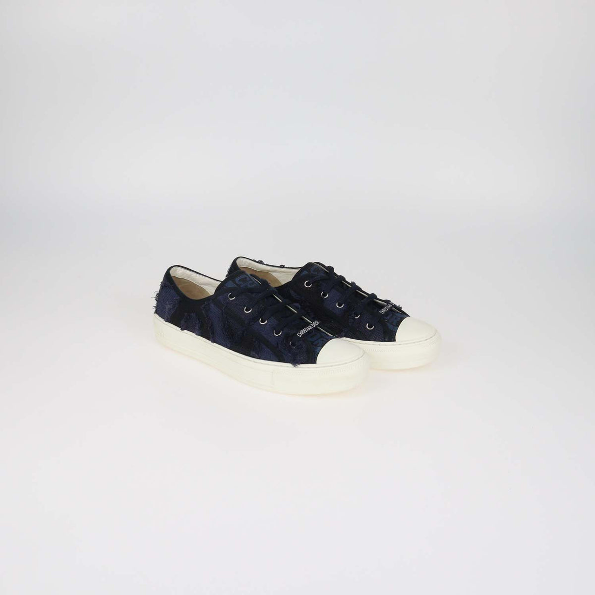 Christian Dior Navy Blue Canvas Walk 'n' Dior Sneakers