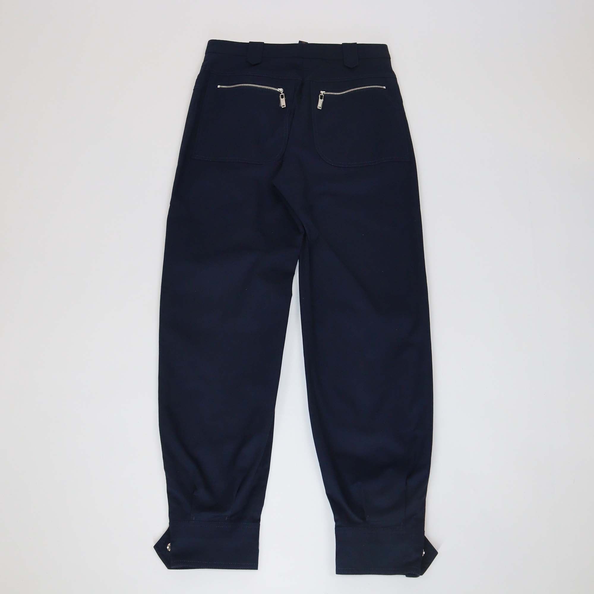 Louis Vuitton Navy Blue Cotton Blend Zip Cargo Pants