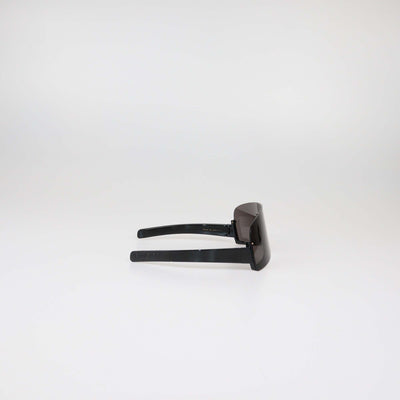 Gucci Black Irregular Injected Frame Shield Sunglasses
