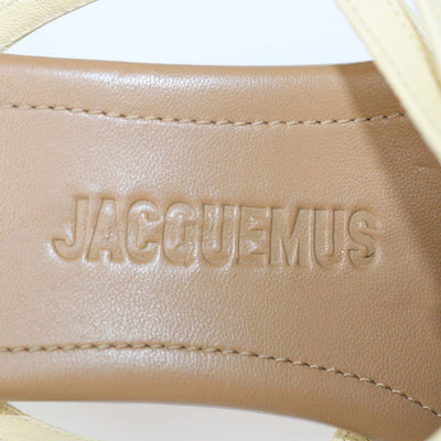 Jacquemus Cream Leather Les Sandales Pralu Basses Sandals