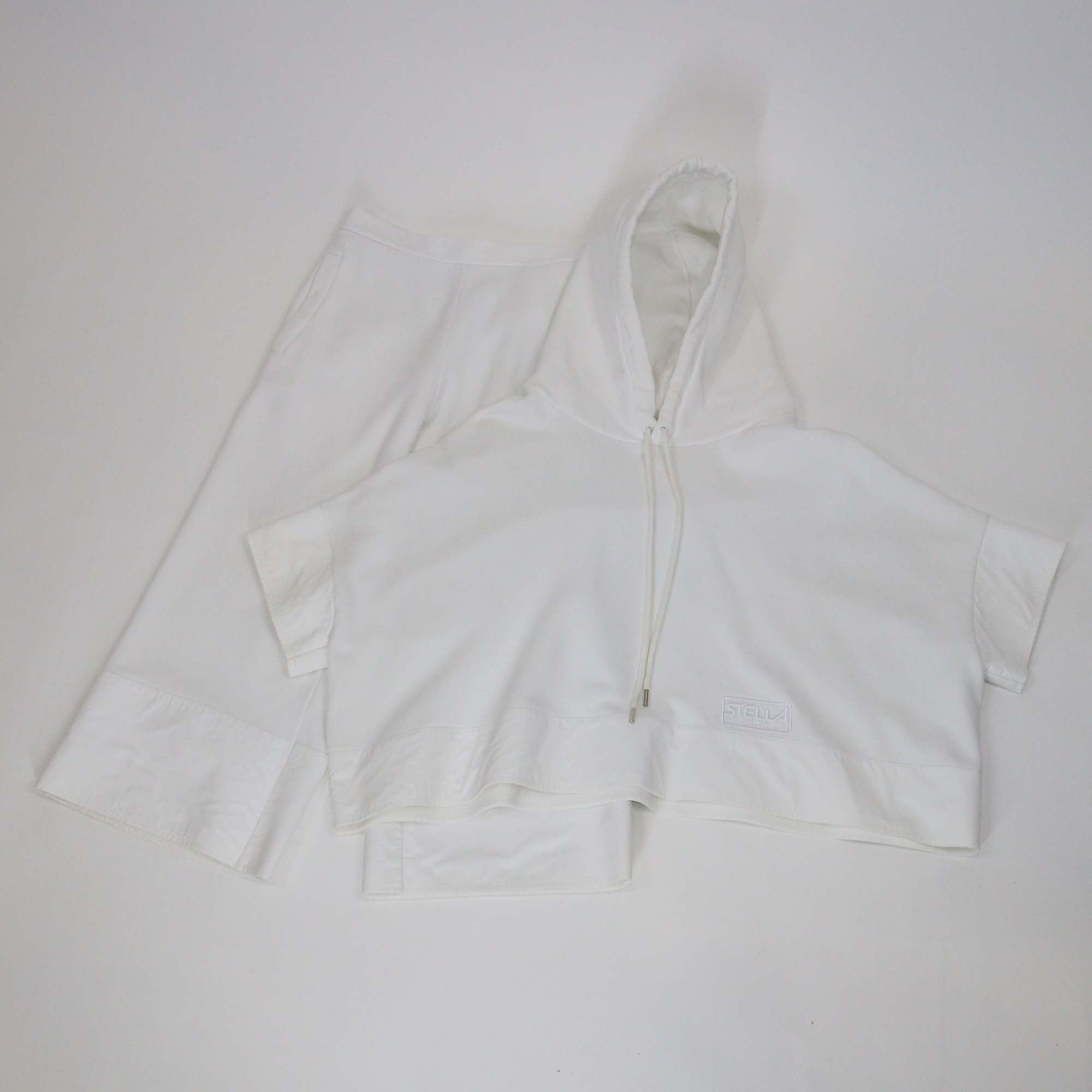 Stella McCartney White Cotton Short Sleeve Hoodie Sweatshirt & Trouser