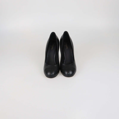 Chanel Multicolor Tweed Block Heel Cap Toe Pumps
