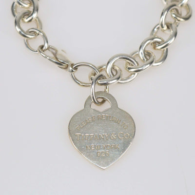 Tiffany & Co. Return To Tiffany Sterling Silver Heart Tag Bracelet Womens Tiffany & Co. 