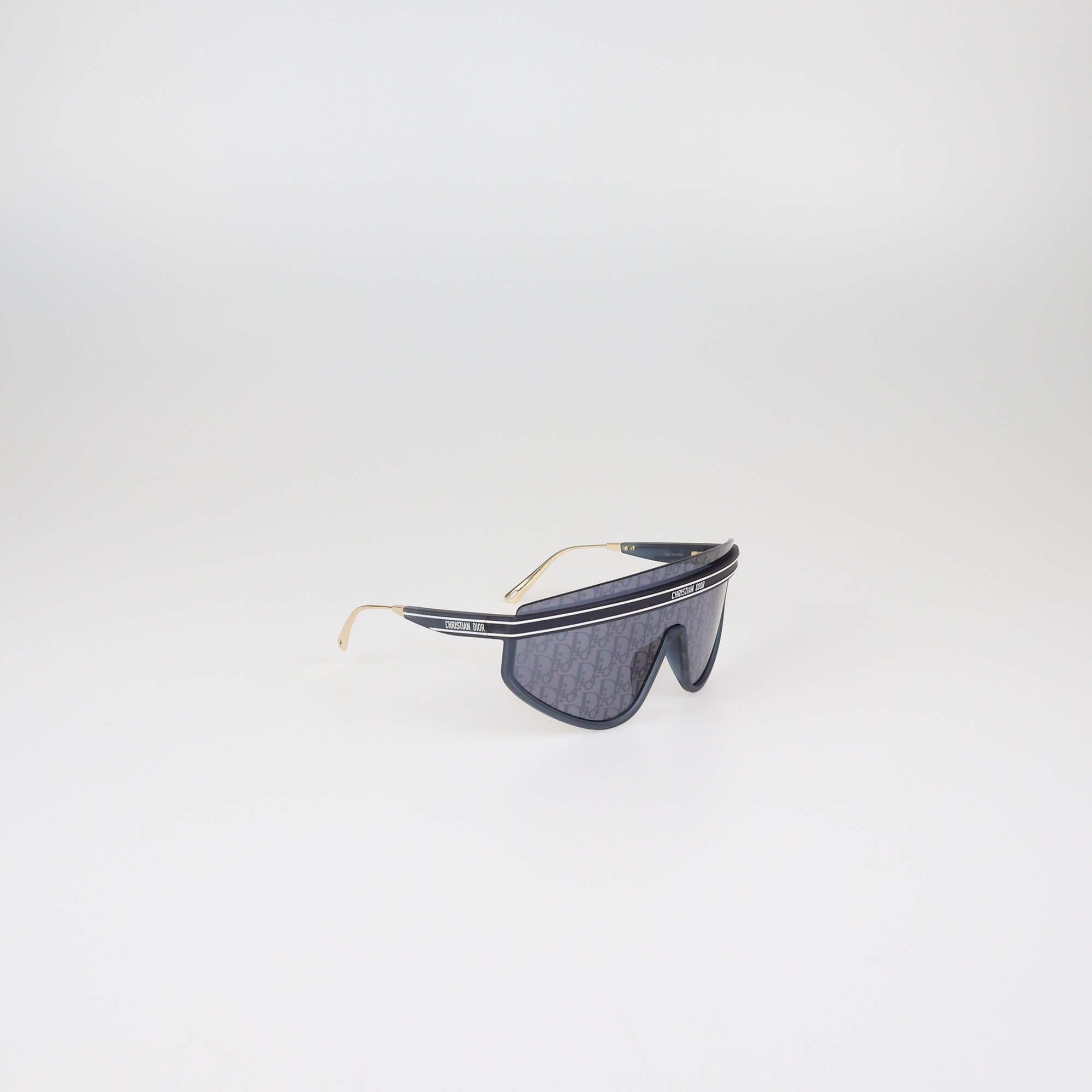 Christian Dior Navy Oblique DiorClub M2U Shield Sunglasses