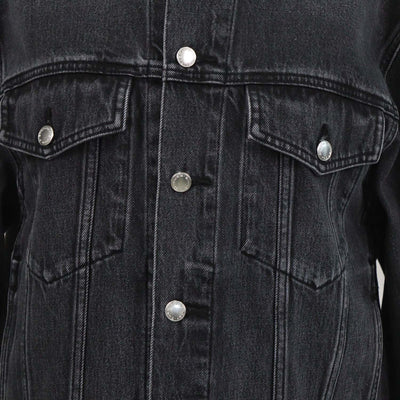 Alexander Wanf Black Denim Button Up Jacket