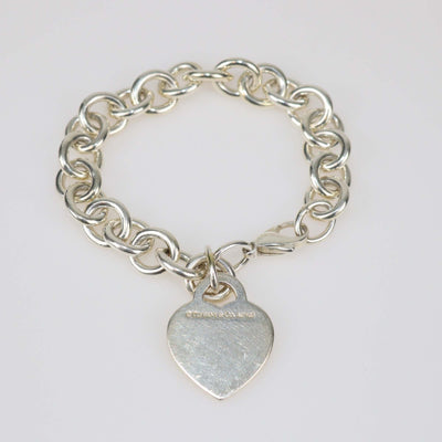 Tiffany & Co. Return To Tiffany Sterling Silver Heart Tag Bracelet Womens Tiffany & Co. 
