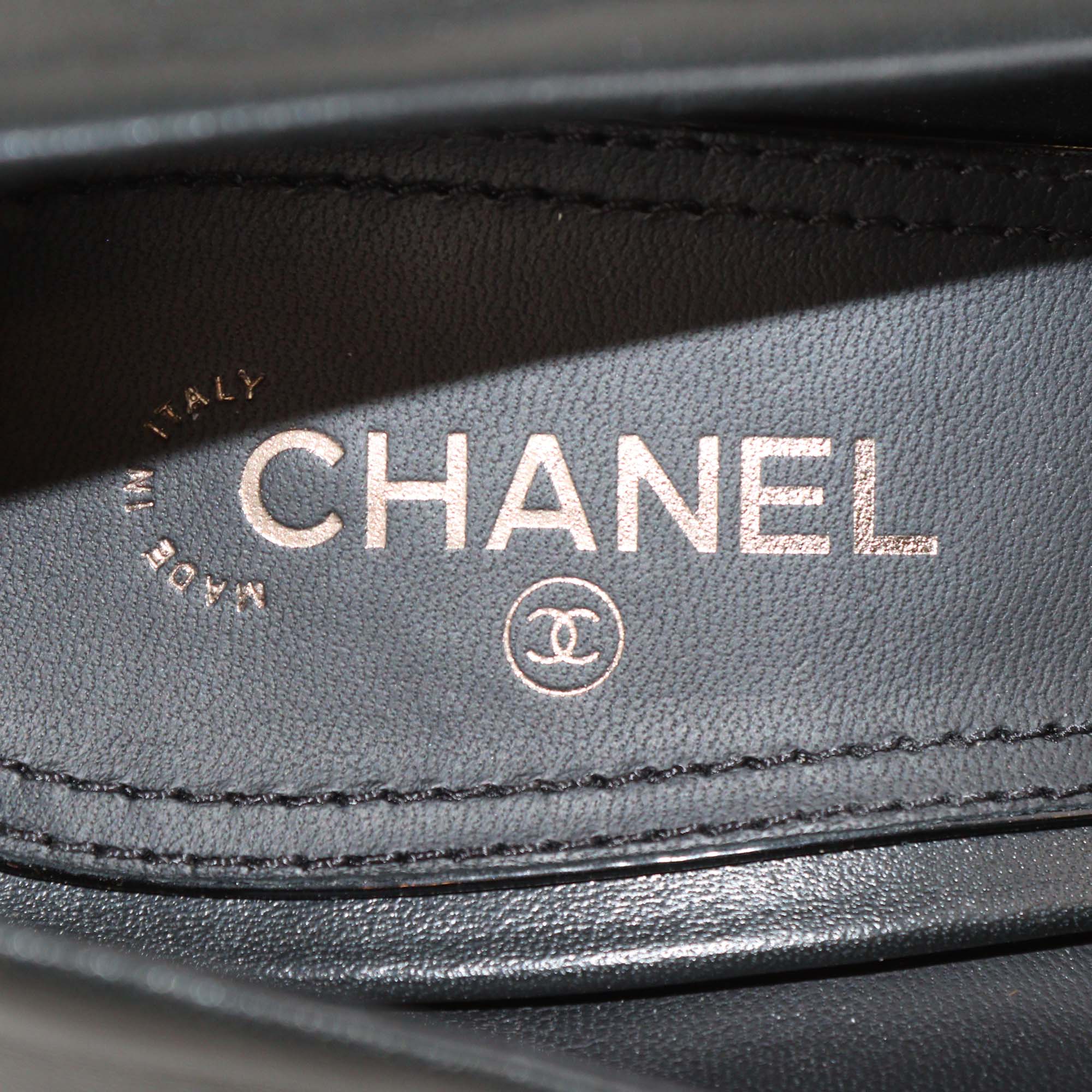 Chanel Multicolor Tweed Block Heel Cap Toe Pumps