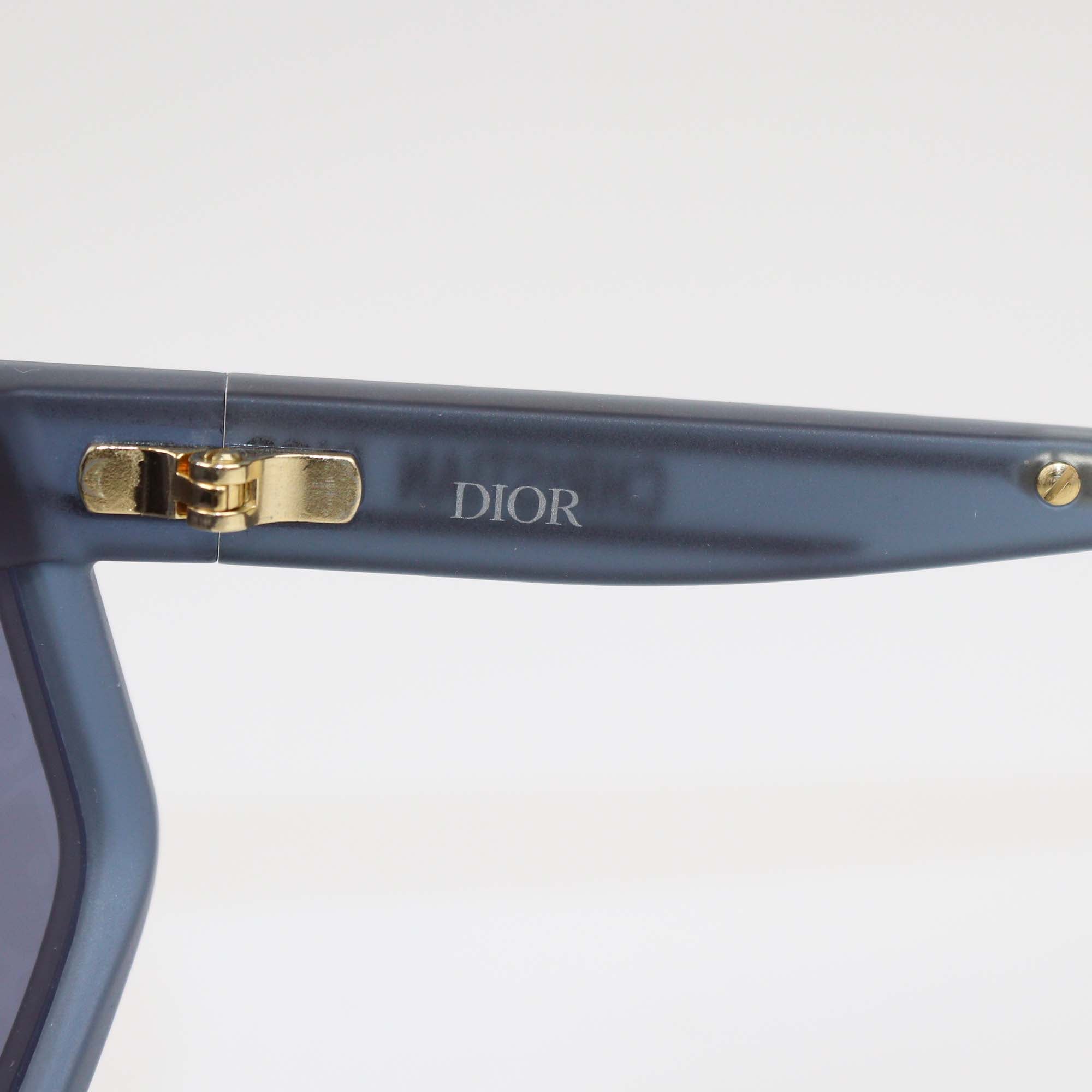 Christian Dior Navy Oblique DiorClub M2U Shield Sunglasses