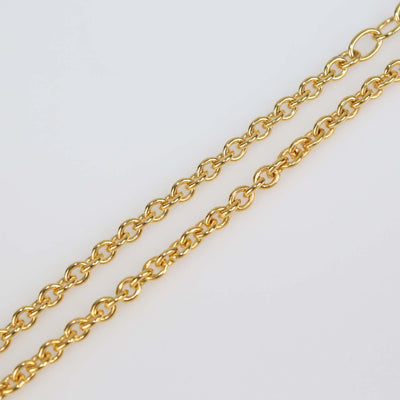 Chanel Gold Tone Metal Black Resin Hearts CC Logo Necklace