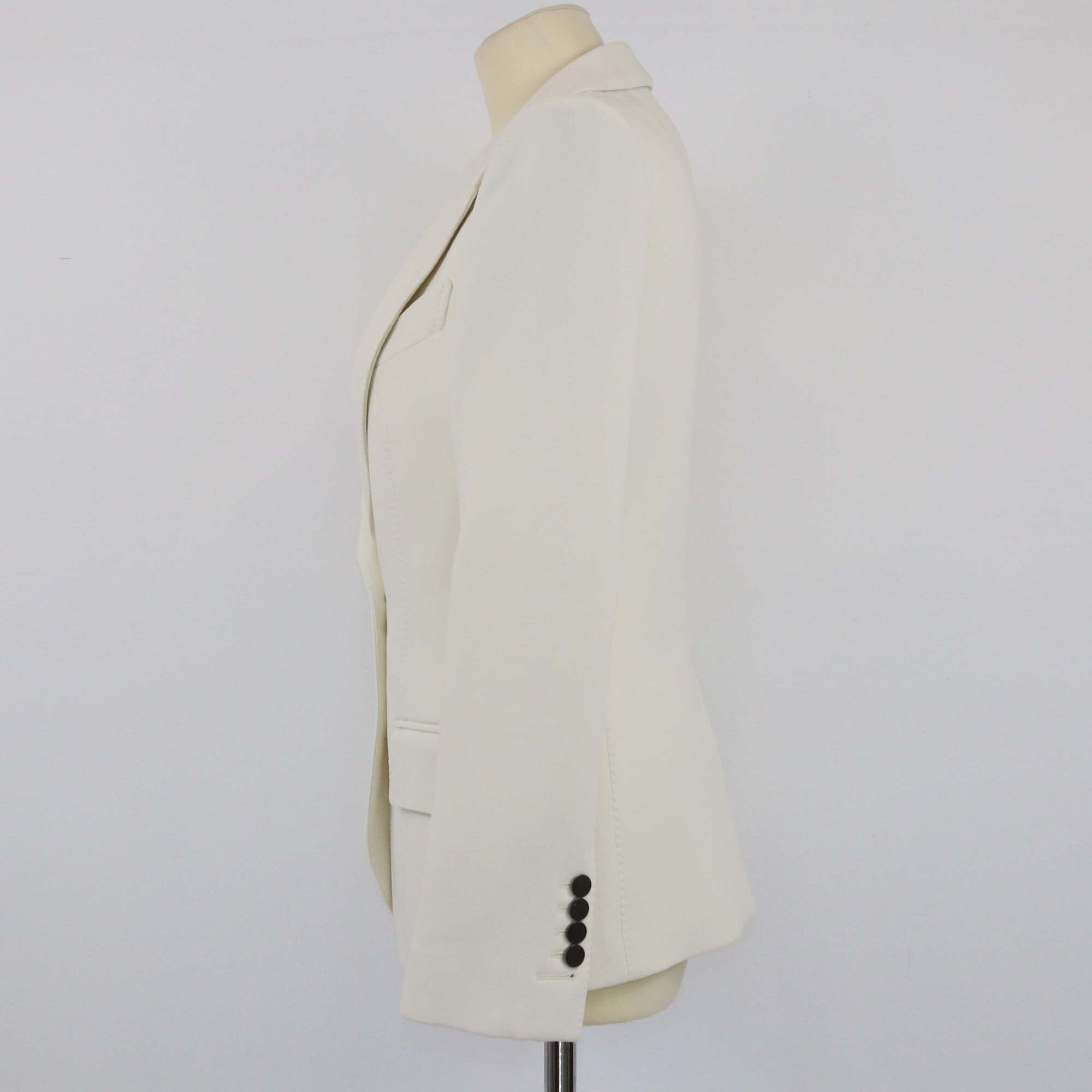 Tom Ford White Single Breasted Blazer Womens Tom Ford 